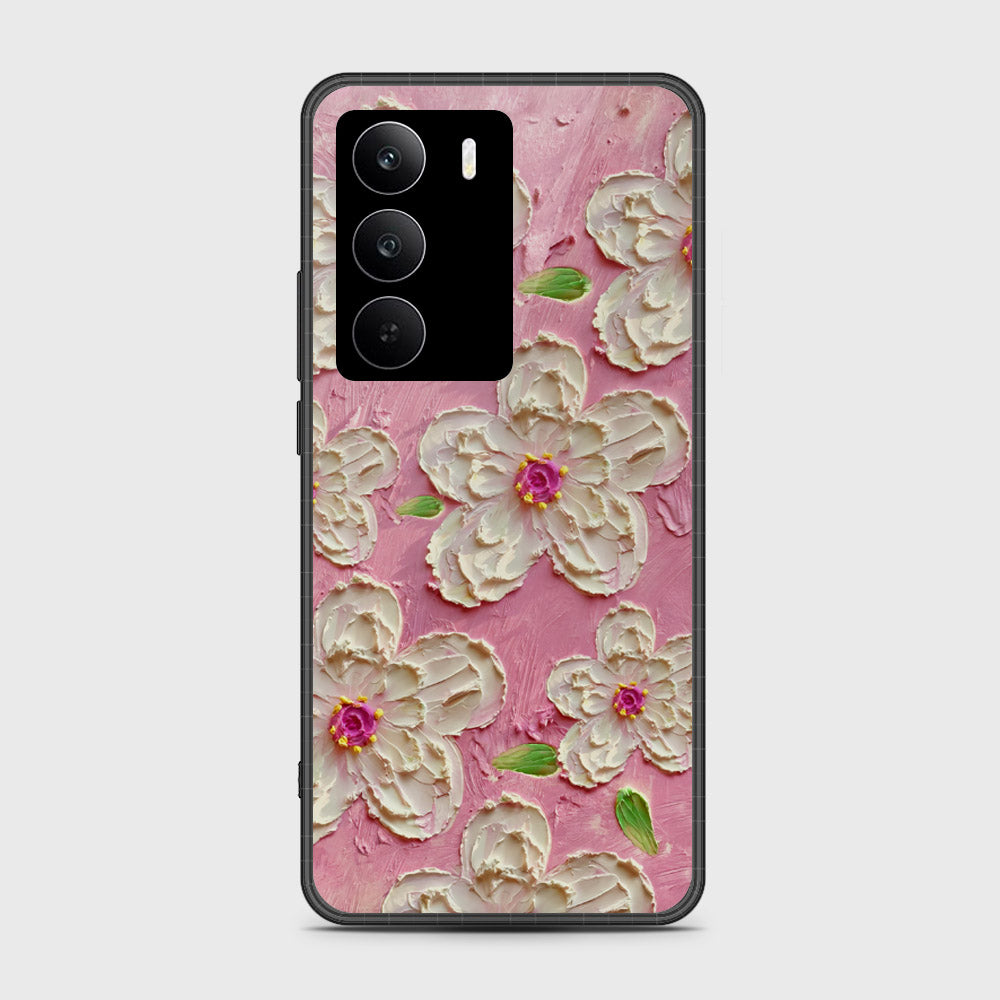 Realme C75x Cover - Floral Series - Design 5 - Pink & White - HQ Premium Shine Durable Shatterproof Case