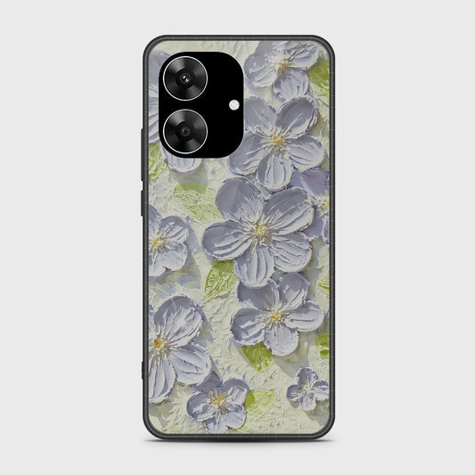 Realme Note 60x Cover - Floral Series - Design 12 - Grey & Green - HQ Premium Shine Durable Shatterproof Case (Fast Delivery)(FS)