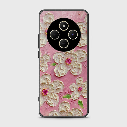 Xiaomi Redmi 14C Cover - Floral Series - Design 5 - Pink & White - HQ Premium Shine Durable Shatterproof Case