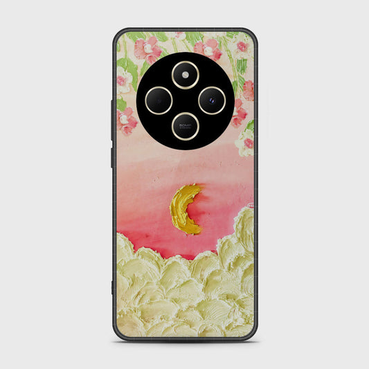 Xiaomi Redmi 14C Cover - Floral Series - Design 7 - Pink & Yellow - HQ Premium Shine Durable Shatterproof Case