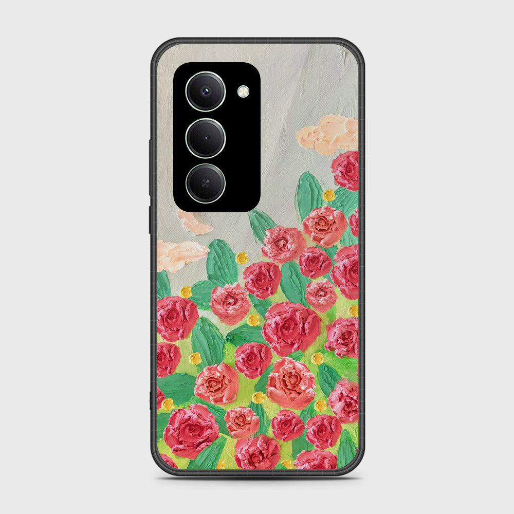 Xiaomi Redmi 15 5G Cover - Floral Series - Design 10 - Red & Green - HQ Ultra Shine Premium Infinity Glass Soft Silicon Borders Case