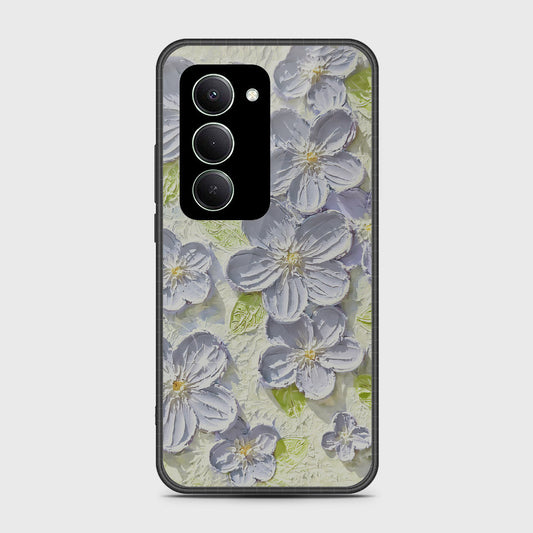 Xiaomi Redmi 15 5G Cover - Floral Series - Design 12 - Grey & Green - HQ Ultra Shine Premium Infinity Glass Soft Silicon Borders Case