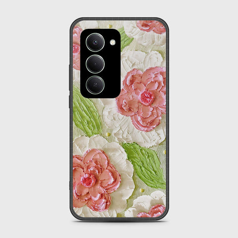 Xiaomi Redmi 15 5G Cover - Floral Series - Design 13 - Offwhite & Green - HQ Ultra Shine Premium Infinity Glass Soft Silicon Borders Case