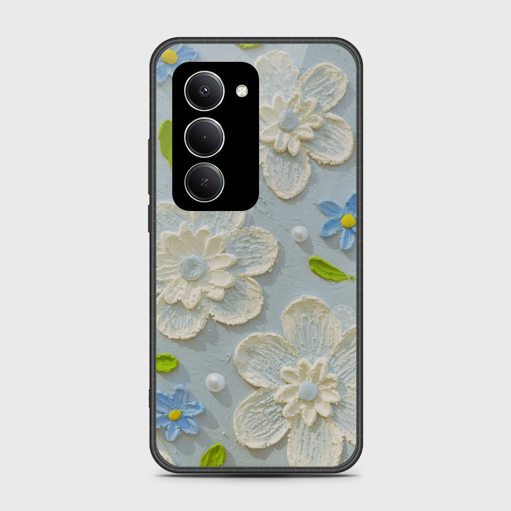 Xiaomi Redmi 15 5G Cover - Floral Series - Design 3 - Sky Blue - HQ Ultra Shine Premium Infinity Glass Soft Silicon Borders Case
