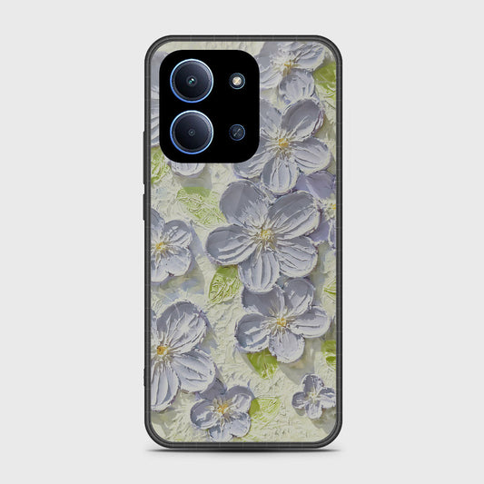 Xiaomi Redmi 15C 4G Cover - Floral Series - Design 12 - Grey & Green - HQ Premium Shine Durable Shatterproof Case