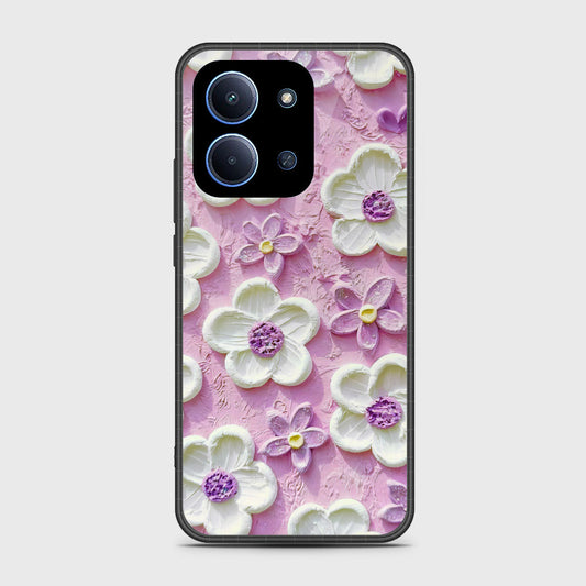 Xiaomi Poco C85 4G Cover - Floral Series - Design 4 - Purple & White - HQ Premium Shine Durable Shatterproof Case