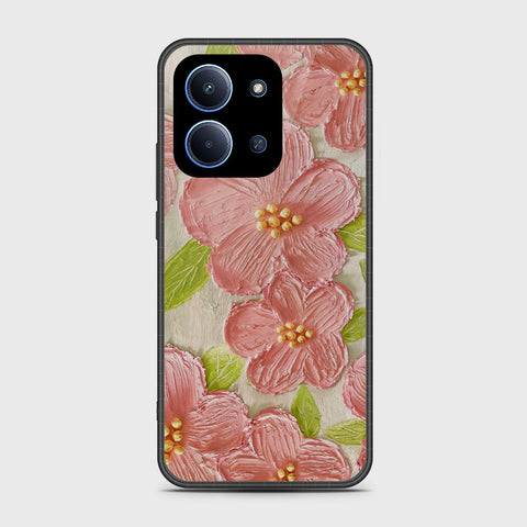 Xiaomi Poco C85 4G Cover - Floral Series - Design 9 - Pink & Green - HQ Premium Shine Durable Shatterproof Case