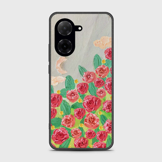 Xiaomi Redmi A5 4G Cover - Floral Series - Design 10 - Red & Green - HQ Premium Shine Durable Shatterproof Case