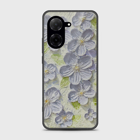 Xiaomi Redmi A5 4G Cover - Floral Series - Design 12 - Grey & Green - HQ Premium Shine Durable Shatterproof Case