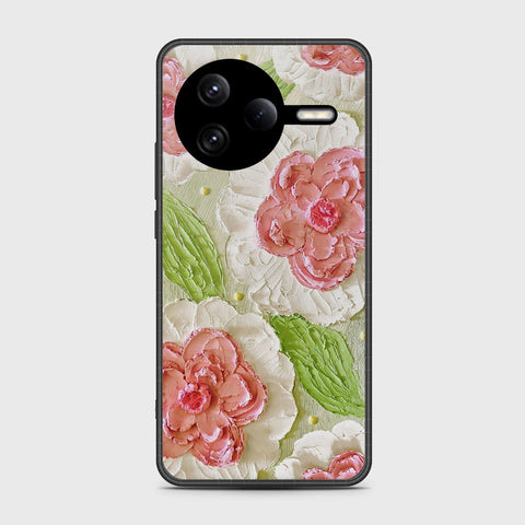 Xiaomi Redmi K80 Pro Cover - Floral Series - Design 13 - Offwhite & Green - HQ Premium Shine Durable Shatterproof Case