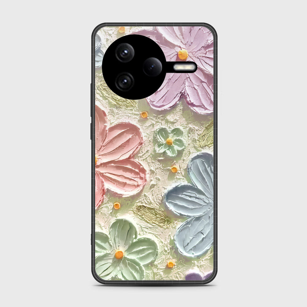 Xiaomi Poco F7 Pro Cover - Floral Series - Design 15 - Blue & Green - HQ Premium Shine Durable Shatterproof Case