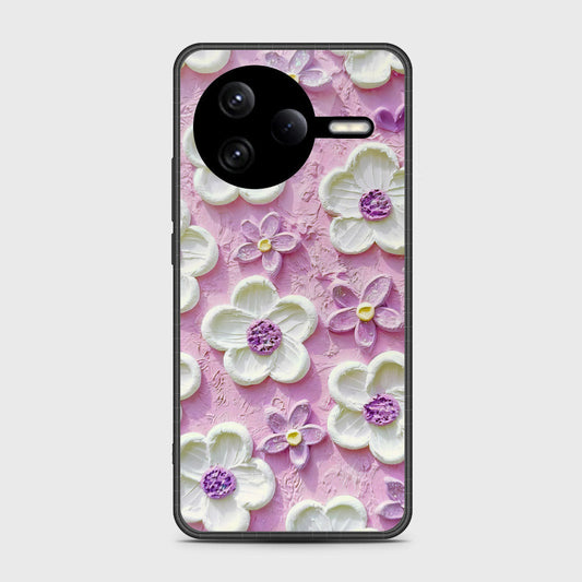 Xiaomi Poco F7 Ultra Cover - Floral Series - Design 4 - Purple & White - HQ Premium Shine Durable Shatterproof Case