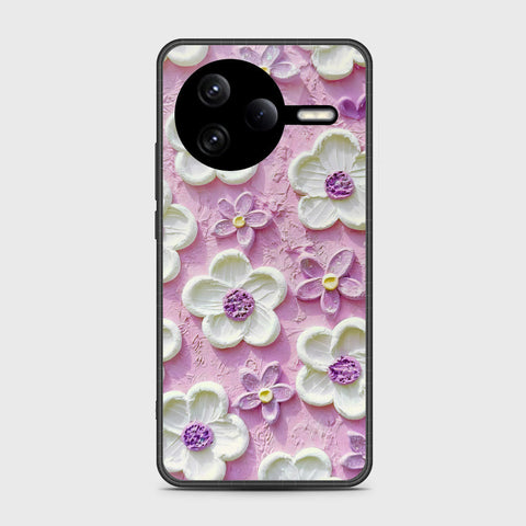 Xiaomi Poco F7 Ultra Cover - Floral Series - Design 4 - Purple & White - HQ Premium Shine Durable Shatterproof Case