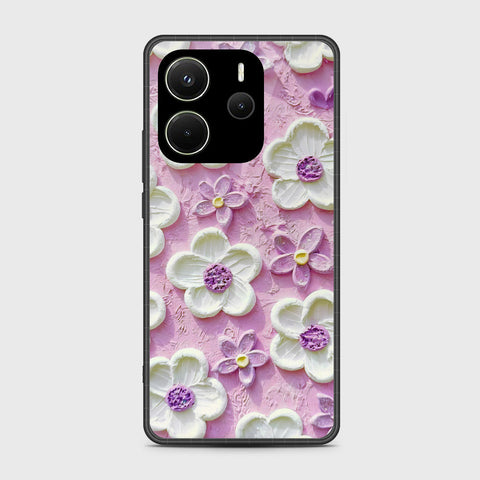 Xiaomi Redmi Note 14 4G Cover - Floral Series - Design 4 - Purple & White - HQ Premium Shine Durable Shatterproof Case