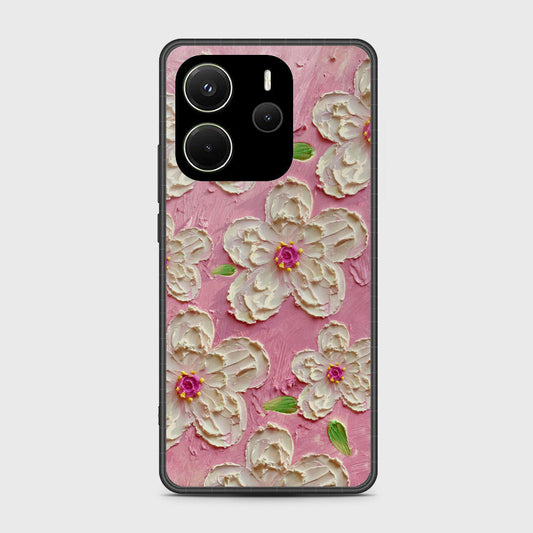 Xiaomi Redmi Note 14 4G Cover - Floral Series - Design 5 - Pink & White - HQ Premium Shine Durable Shatterproof Case