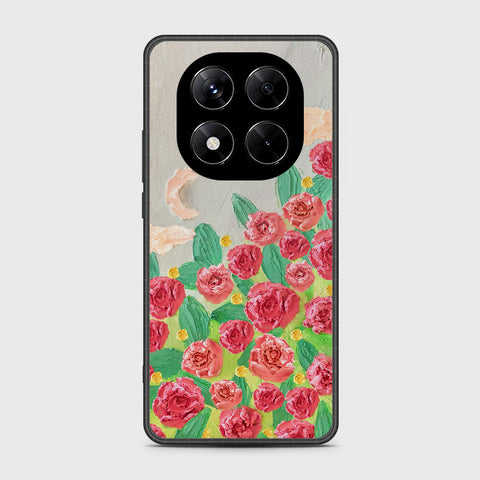 Xiaomi Redmi Note 14 Pro 4G Cover - Floral Series - Design 10 - Red & Green - HQ Premium Shine Durable Shatterproof Case