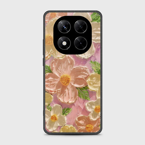 Xiaomi Redmi Note 14 Pro 4G Cover - Floral Series - Design 11 - White & Green - HQ Premium Shine Durable Shatterproof Case