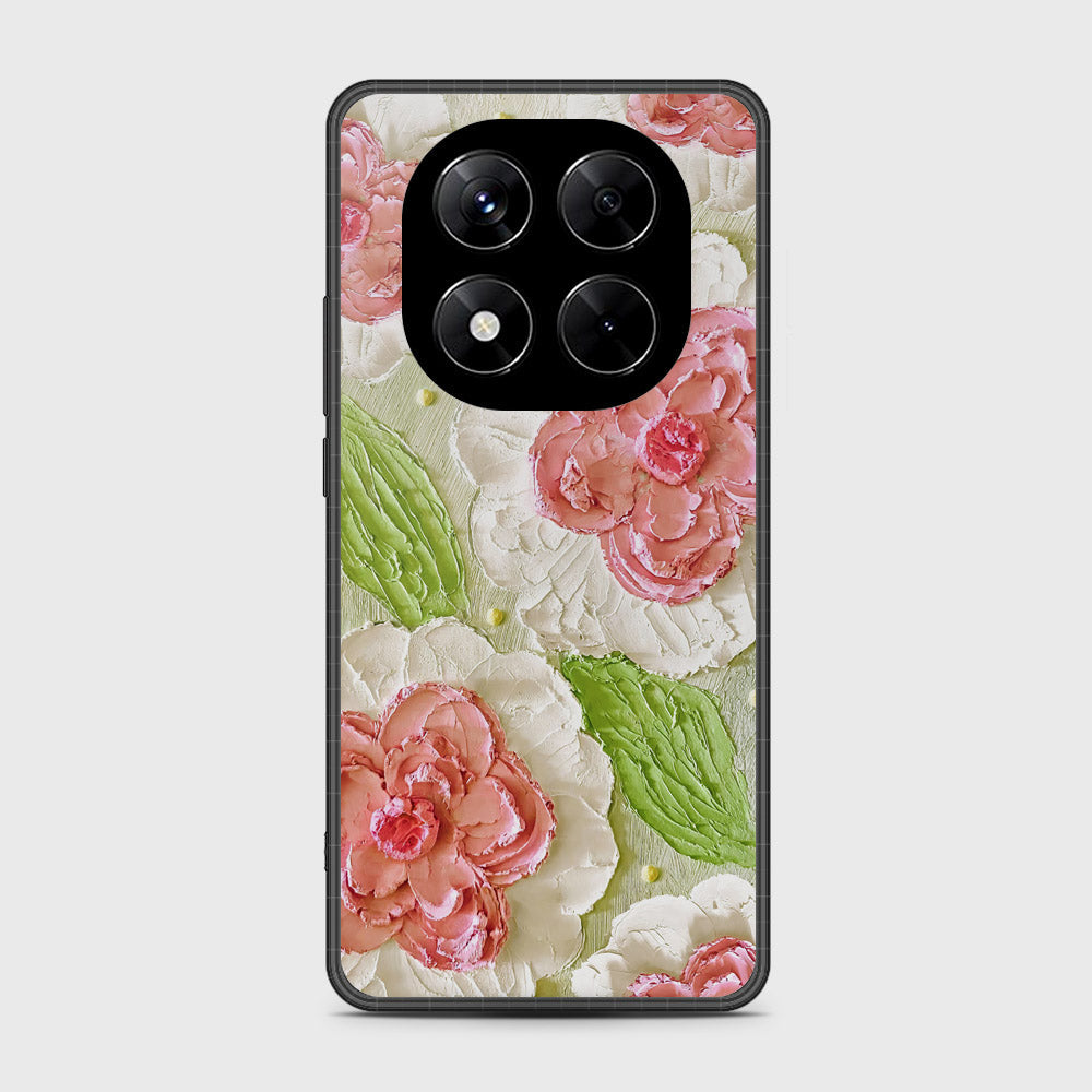 Xiaomi Redmi Note 14 Pro 4G Cover - Floral Series - Design 13 - Offwhite & Green - HQ Premium Shine Durable Shatterproof Case