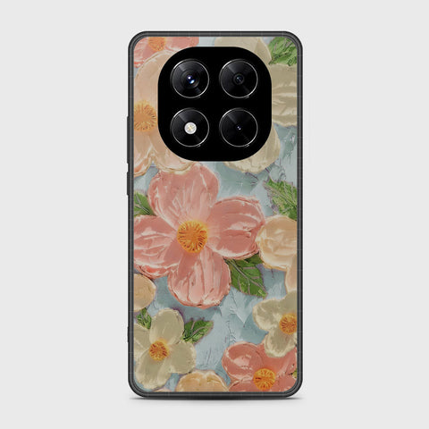 Xiaomi Redmi Note 14 Pro 4G Cover - Floral Series - Design 16 - Cyan & Pink - HQ Premium Shine Durable Shatterproof Case