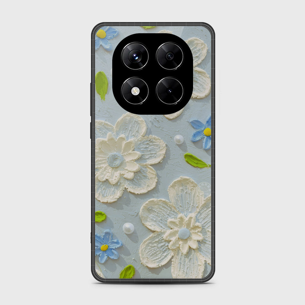 Xiaomi Redmi Note 14 Pro 4G Cover - Floral Series - Design 3 - Sky Blue - HQ Premium Shine Durable Shatterproof Case