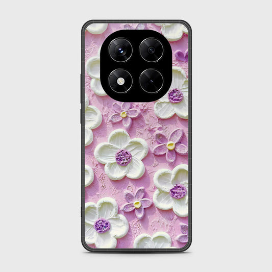 Xiaomi Redmi Note 14 Pro 4G Cover - Floral Series - Design 4 - Purple & White - HQ Premium Shine Durable Shatterproof Case