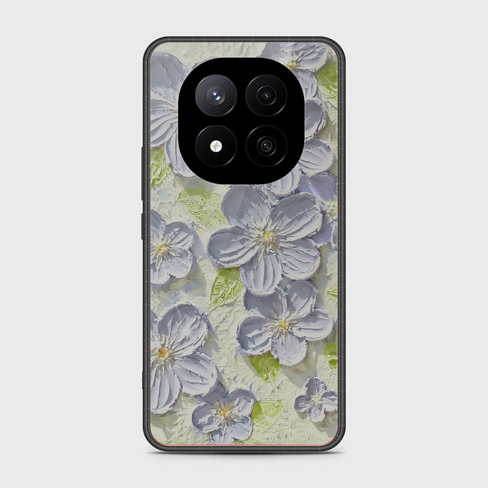 Xiaomi Redmi Note 14 Pro Plus 5G Cover - Floral Series - Design 12 - Grey & Green - HQ Premium Shine Durable Shatterproof Case