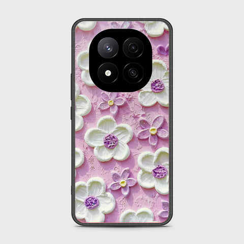 Xiaomi Redmi Note 14 Pro Plus 5G Cover - Floral Series - Design 4 - Purple & White - HQ Premium Shine Durable Shatterproof Case