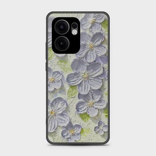 Oppo Reno 13F 5G Cover - Floral Series - Design 12 - Grey & Green - HQ Premium Shine Durable Shatterproof Case