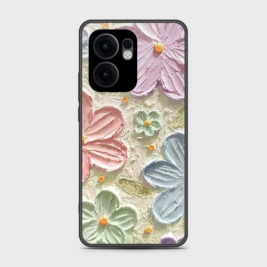 Oppo Reno 13F 5G Cover - Floral Series - Design 15 - Blue & Green - HQ Premium Shine Durable Shatterproof Case