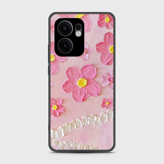 Oppo Reno 13F 5G Cover - Floral Series - Design 2 - Pink - HQ Premium Shine Durable Shatterproof Case