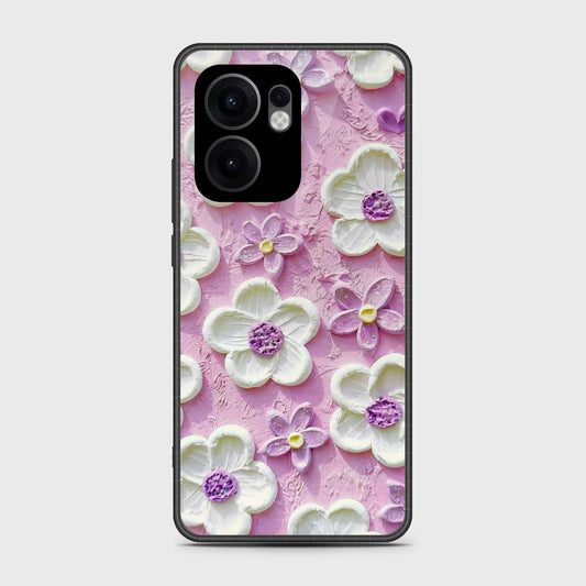 Oppo Reno 13F 5G Cover - Floral Series - Design 4 - Purple & White - HQ Premium Shine Durable Shatterproof Case