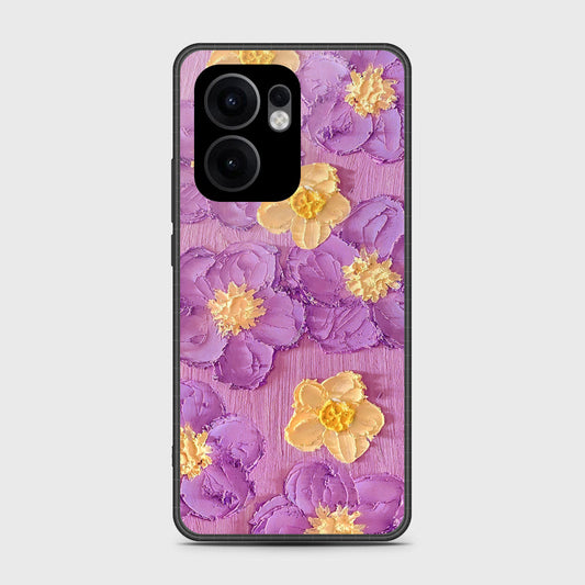 Oppo Reno 13F 5G Cover - Floral Series - Design 8 - Purple & Yellow - HQ Premium Shine Durable Shatterproof Case