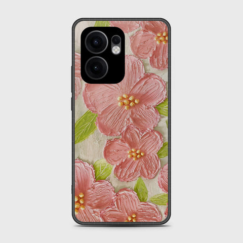 Oppo Reno 13F 5G Cover - Floral Series - Design 9 - Pink & Green - HQ Premium Shine Durable Shatterproof Case