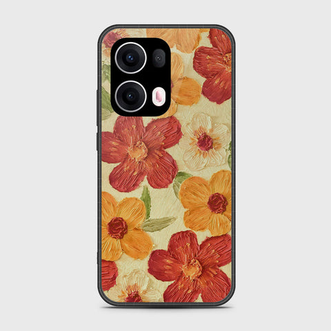 Oppo Reno 13 Pro Cover - Floral Series - Design 6 - Red & Orange - HQ Premium Shine Durable Shatterproof Case
