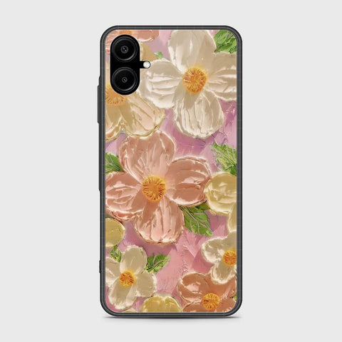 Samsung Galaxy A06 Cover - Floral Series - Design 11 - White & Green - HQ Premium Shine Durable Shatterproof Case