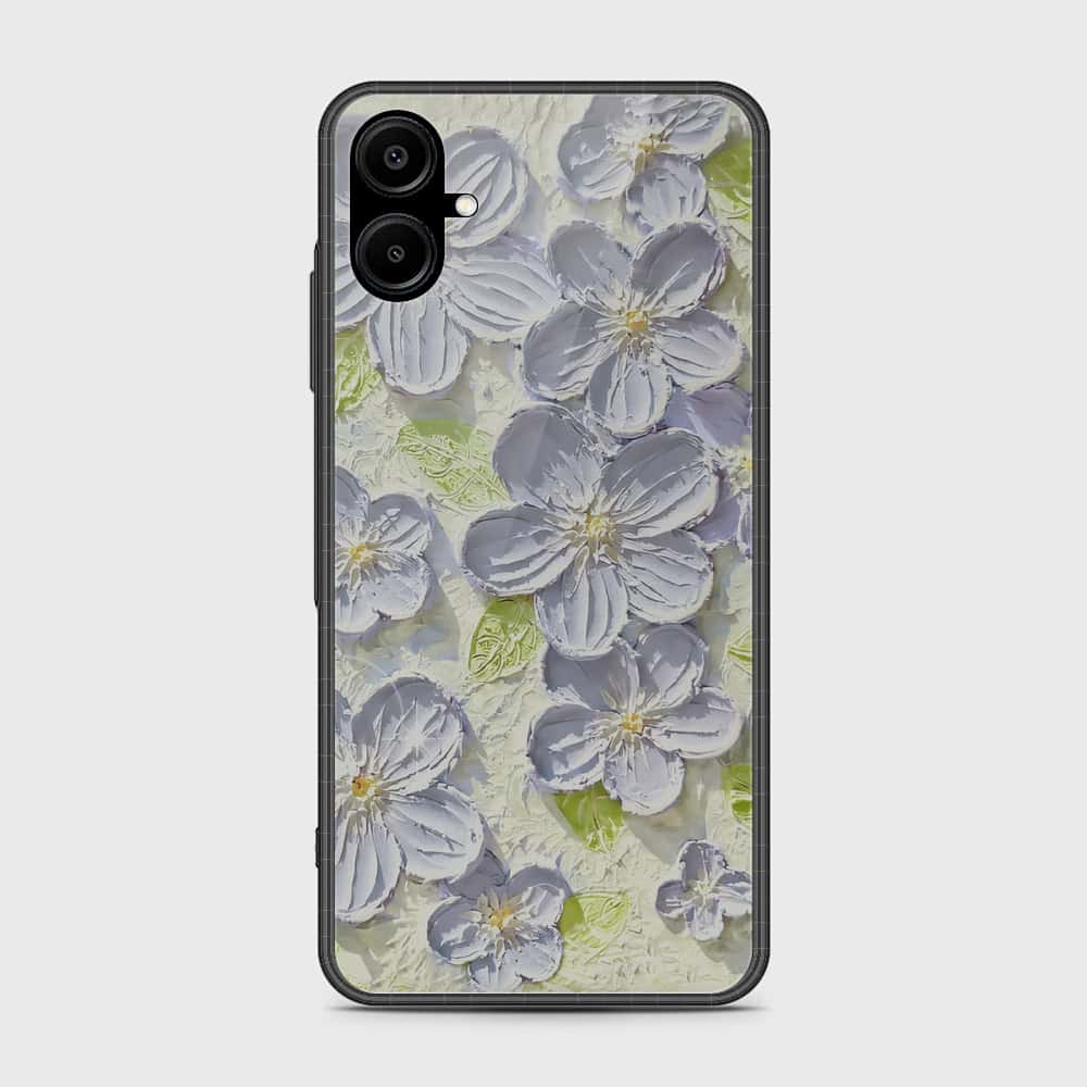Samsung Galaxy A06 Cover - Floral Series - Design 12 - Grey & Green - HQ Premium Shine Durable Shatterproof Case