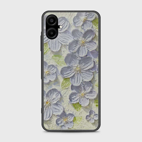 Samsung Galaxy A06 Cover - Floral Series - Design 12 - Grey & Green - HQ Premium Shine Durable Shatterproof Case