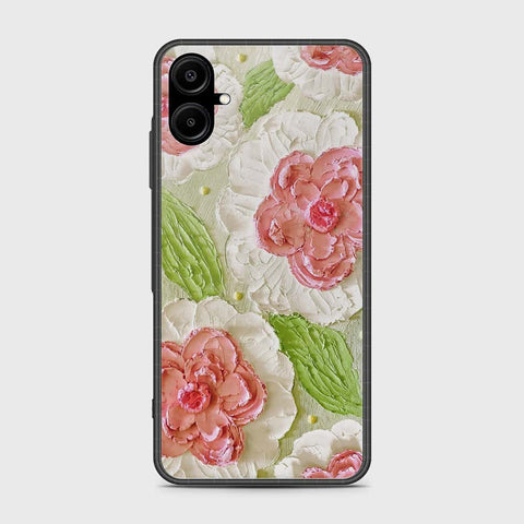 Samsung Galaxy A06 Cover - Floral Series - Design 13 - Offwhite & Green - HQ Premium Shine Durable Shatterproof Case