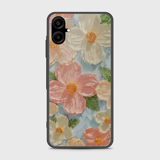 Samsung Galaxy A06 Cover - Floral Series - Design 16 - Cyan & Pink - HQ Premium Shine Durable Shatterproof Case
