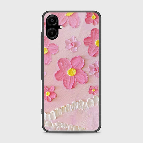 Samsung Galaxy A06 Cover - Floral Series - Design 2 - Pink - HQ Premium Shine Durable Shatterproof Case