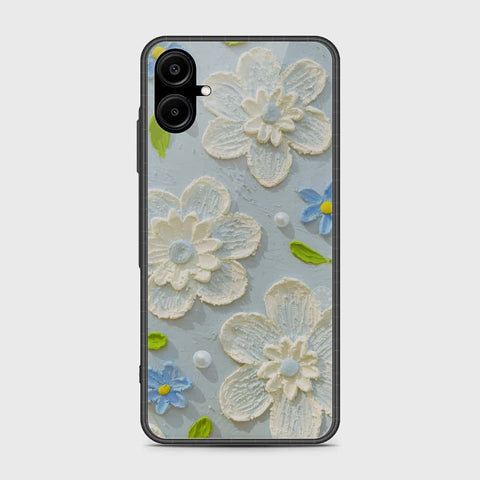 Samsung Galaxy A06 Cover - Floral Series - Design 3 - Sky Blue - HQ Premium Shine Durable Shatterproof Case