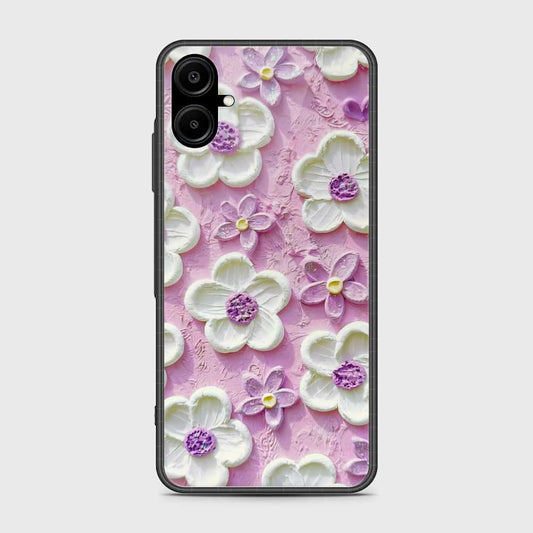 Samsung Galaxy A06 Cover - Floral Series - Design 4 - Purple & White - HQ Premium Shine Durable Shatterproof Case