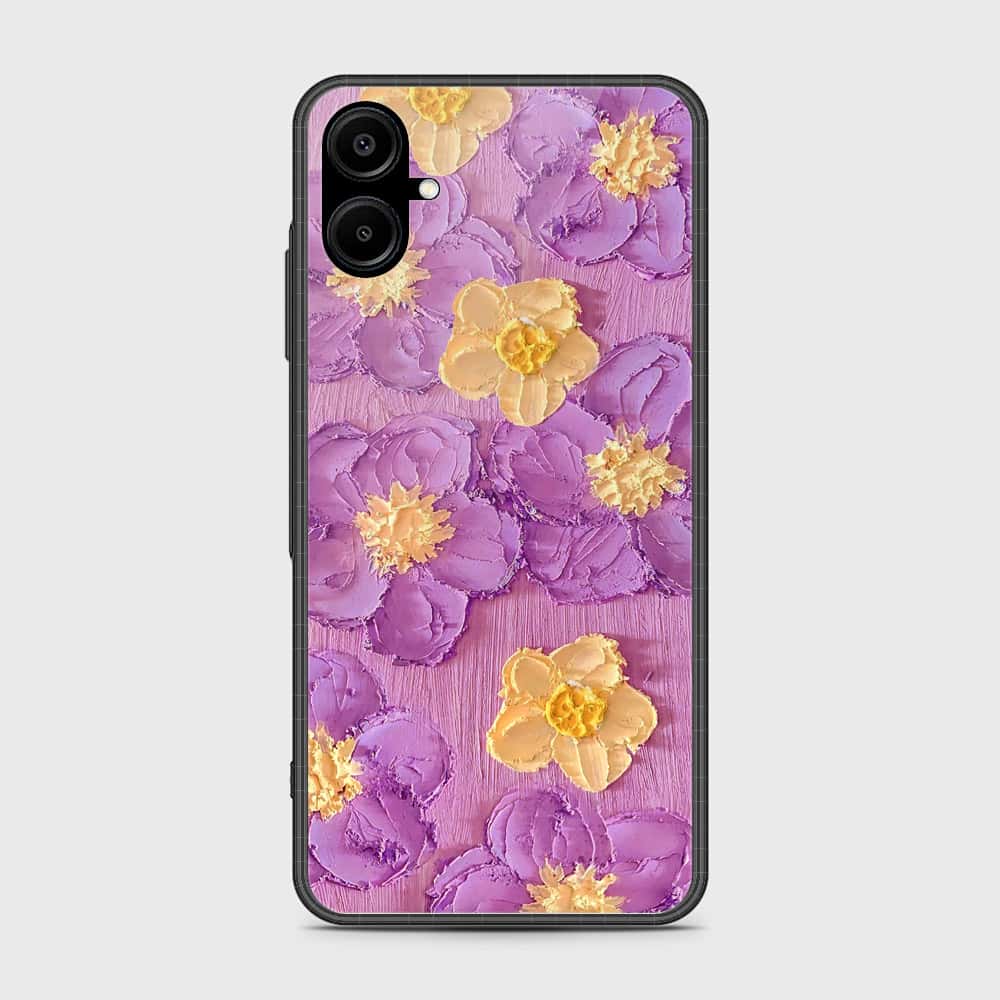Samsung Galaxy A06 Cover - Floral Series - Design 8 - Purple & Yellow - HQ Premium Shine Durable Shatterproof Case