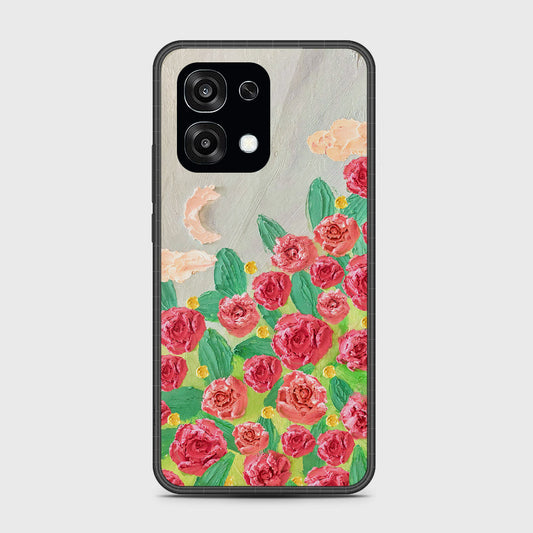 Samsung Galaxy F07 Cover - Floral Series - Design 10 - Red & Green - HQ Premium Shine Durable Glass Case