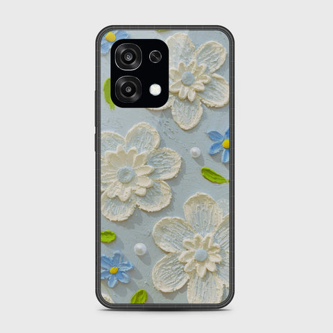 Samsung Galaxy F07 Cover - Floral Series - Design 3 - Sky Blue - HQ Premium Shine Durable Glass Case