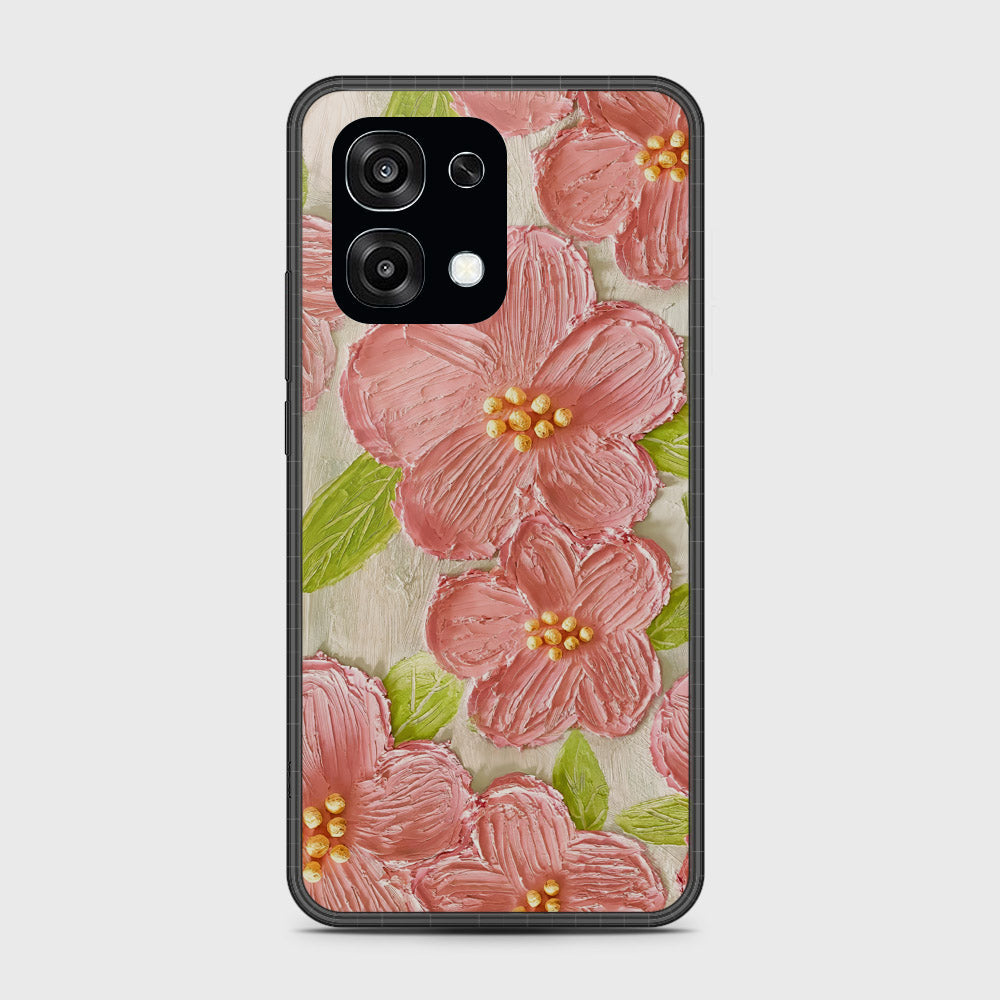 Samsung Galaxy F07 Cover - Floral Series - Design 9 - Pink & Green - HQ Premium Shine Durable Glass Case
