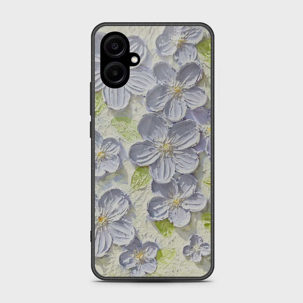 Samsung Galaxy F06 5G Cover - Floral Series - Design 12 - Grey & Green - HQ Premium Shine Durable Shatterproof Case