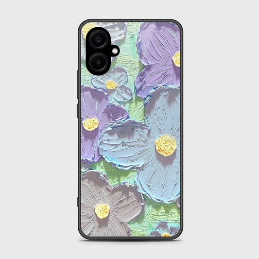 Samsung Galaxy F06 5G Cover - Floral Series - Design 1 - Purple & Aqua - HQ Premium Shine Durable Shatterproof Case