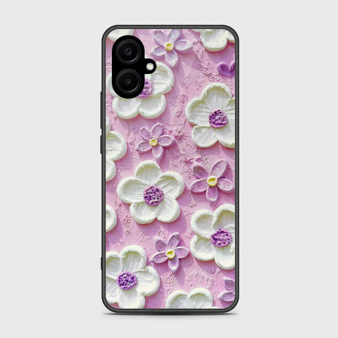 Samsung Galaxy F06 5G Cover - Floral Series - Design 4 - Purple & White - HQ Premium Shine Durable Shatterproof Case