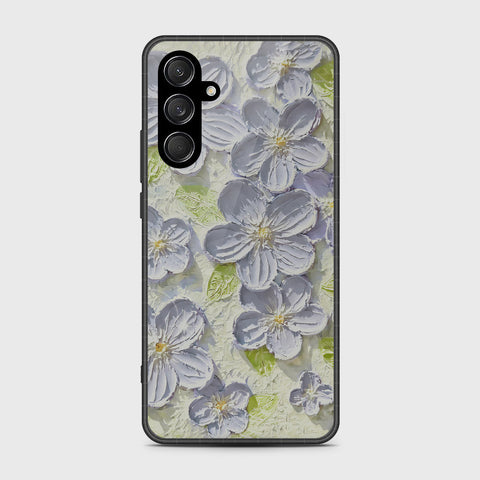 Samsung Galaxy A17 Cover - Floral Series - Design 12 - Grey & Green - HQ Premium Shine Durable Shatterproof Case